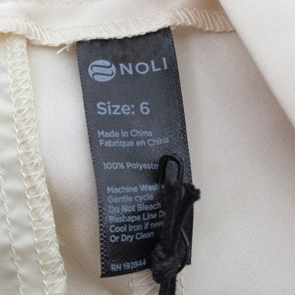 Noli Womens 6 Milan Cream Full Length Cargo Satin Pants Relaxed NY81510-CRM NWT - Picture 2 of 13